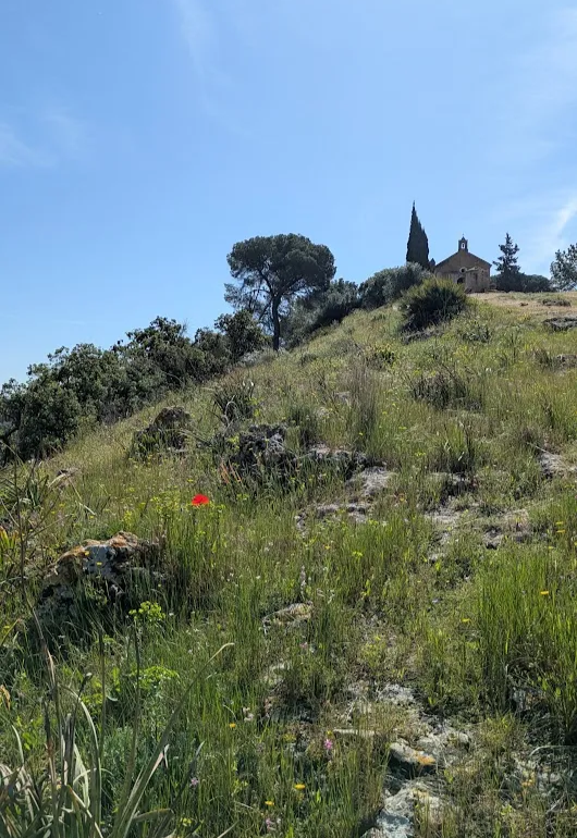 A church in the distance