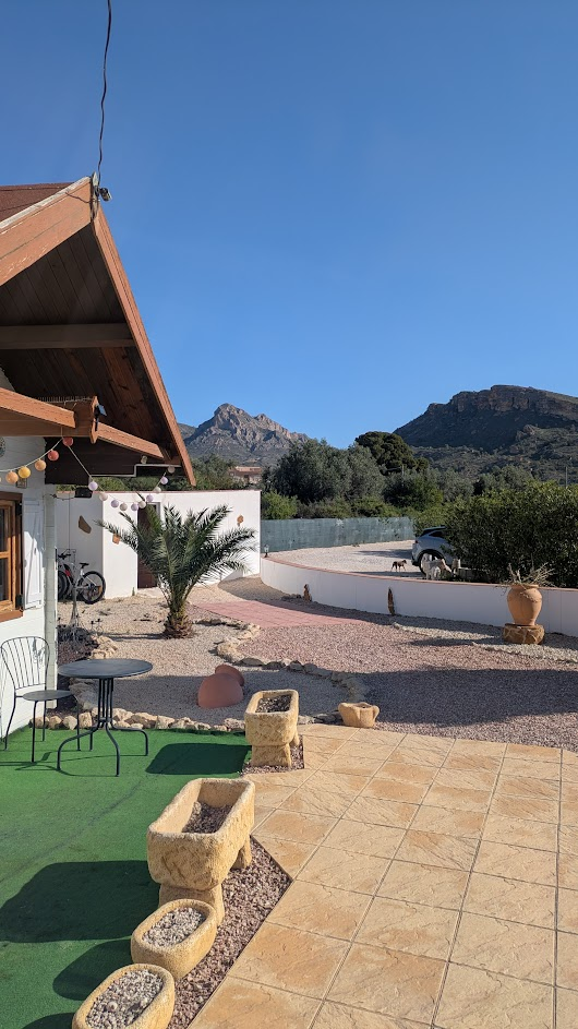 View of the rugged hill