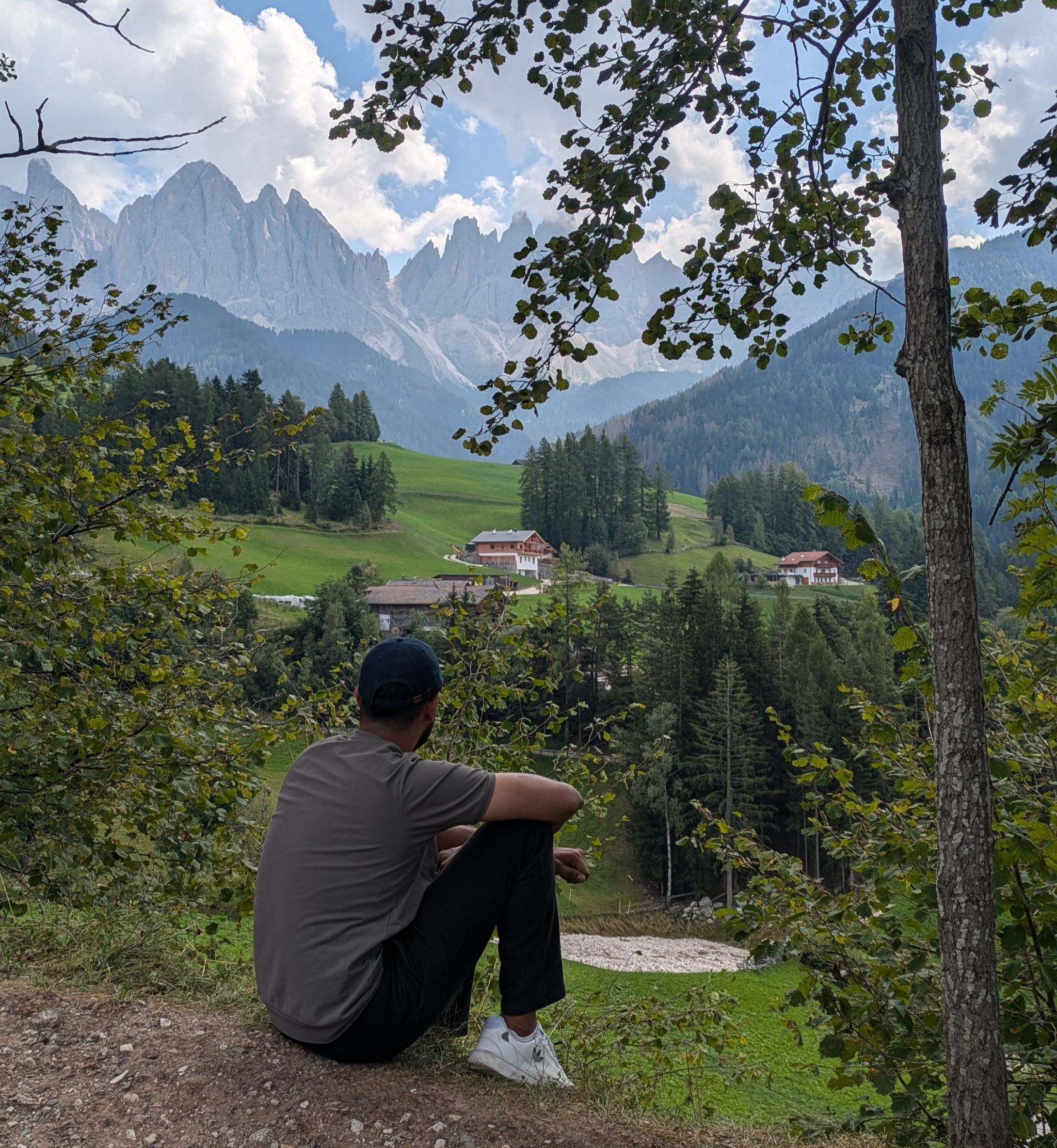 To sit and do nothing against the mighty Dolomites
